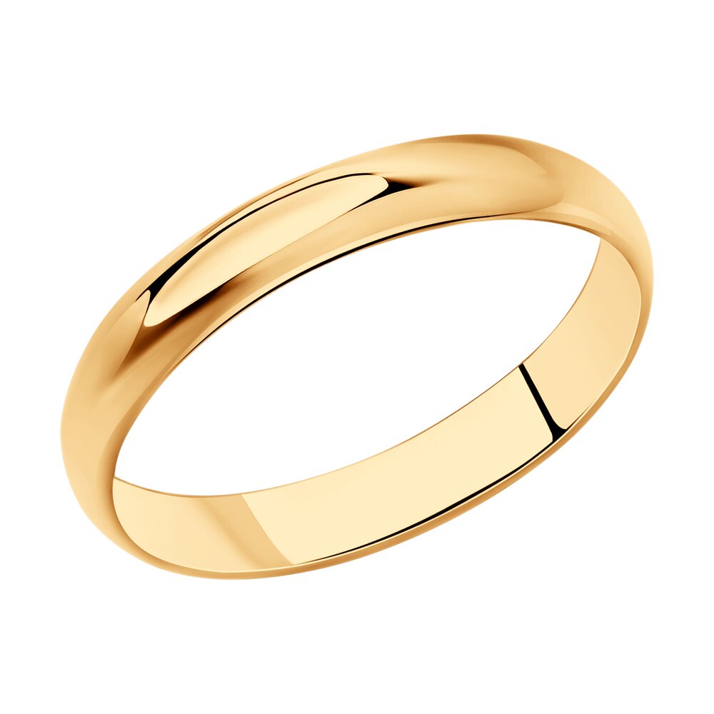 Обручальное кольцо SOKOLOV из золочёного серебра