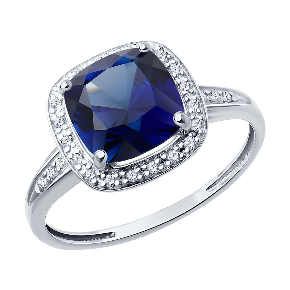 

Кольцо SOKOLOV Diamonds из белого золота с бриллиантами и корундом