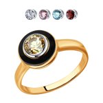 Кольцо из золота со сменными вставками Swarovski, коллекция Kaleidoscope