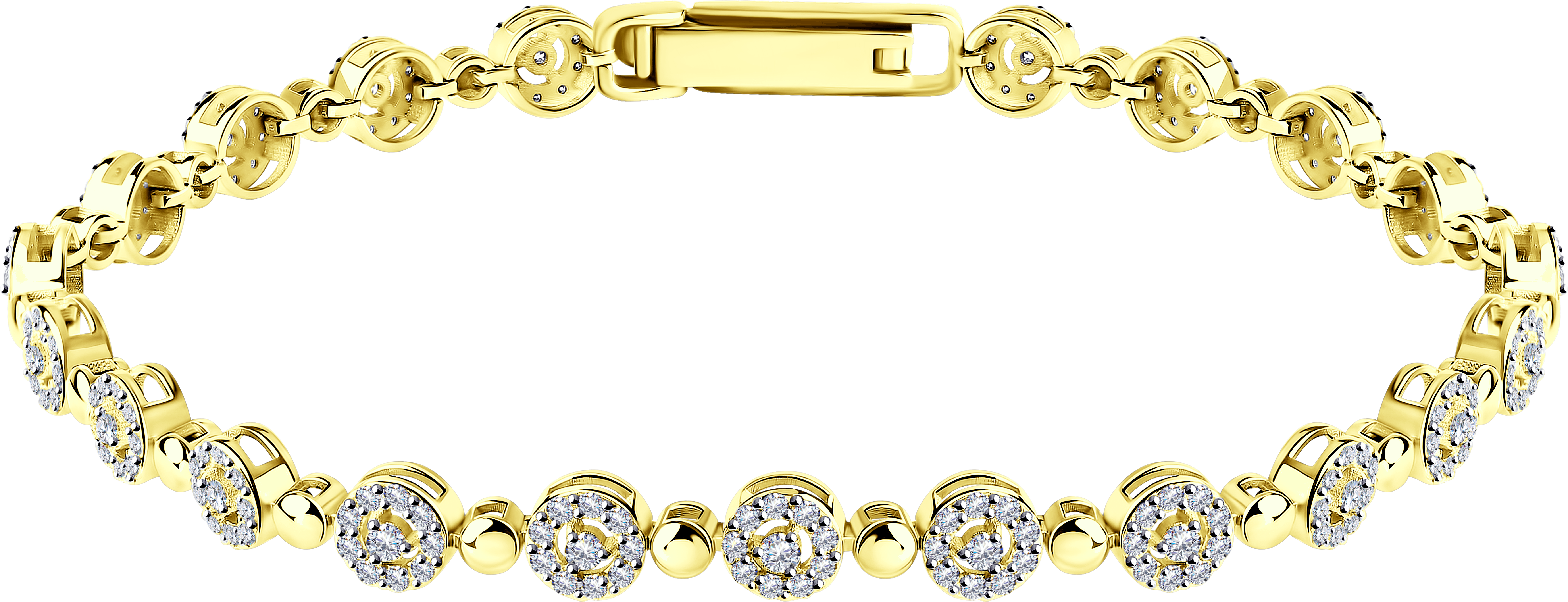 Браслет SOKOLOV Diamonds из желтого золота с бриллиантами