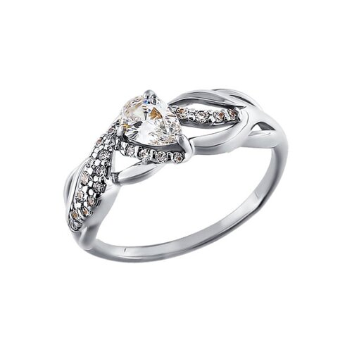 

Кольцо SOKOLOV из белого золота с swarovski zirconia
