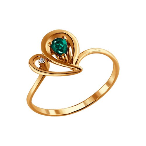 

Кольцо SOKOLOV из золота с бриллиантом и изумрудом