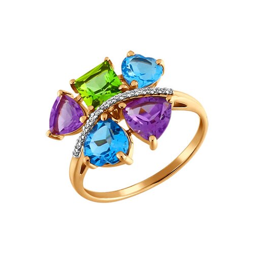 

Кольцо SOKOLOV из золота с миксом камней