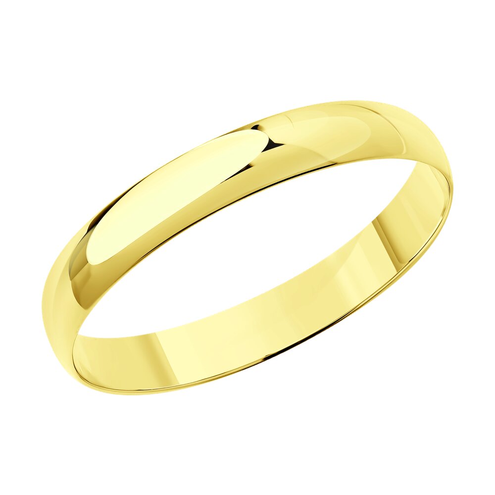 Обручальное кольцо SOKOLOV из желтого золота, 4 мм