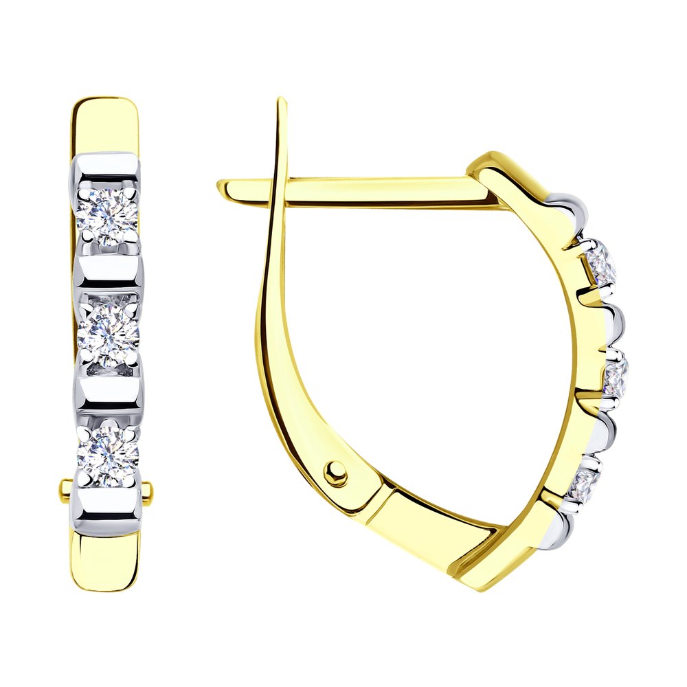 

Серьги SOKOLOV из желтого золота со Swarovski Zirconia