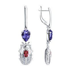 Серьги SOKOLOV из серебра с кристаллами и фианитами 4600₽