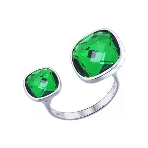 

Кольцо SOKOLOV из серебра с зелёными кристаллами Swarovski