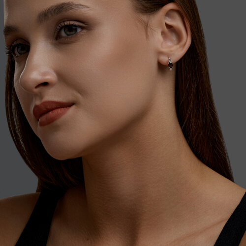 Серьги из серебра с гранатами - фото 3