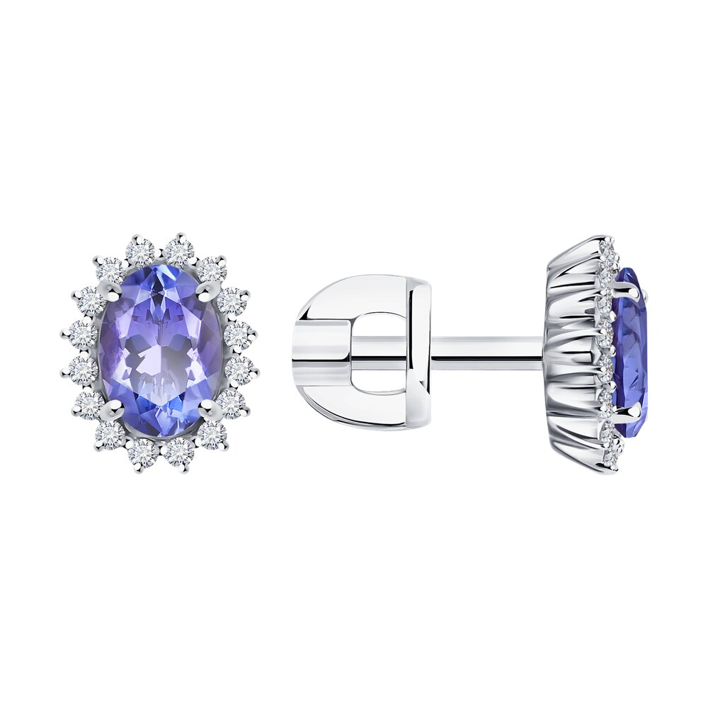 

Серьги SOKOLOV Diamonds из белого золота с бриллиантами и танзанитами