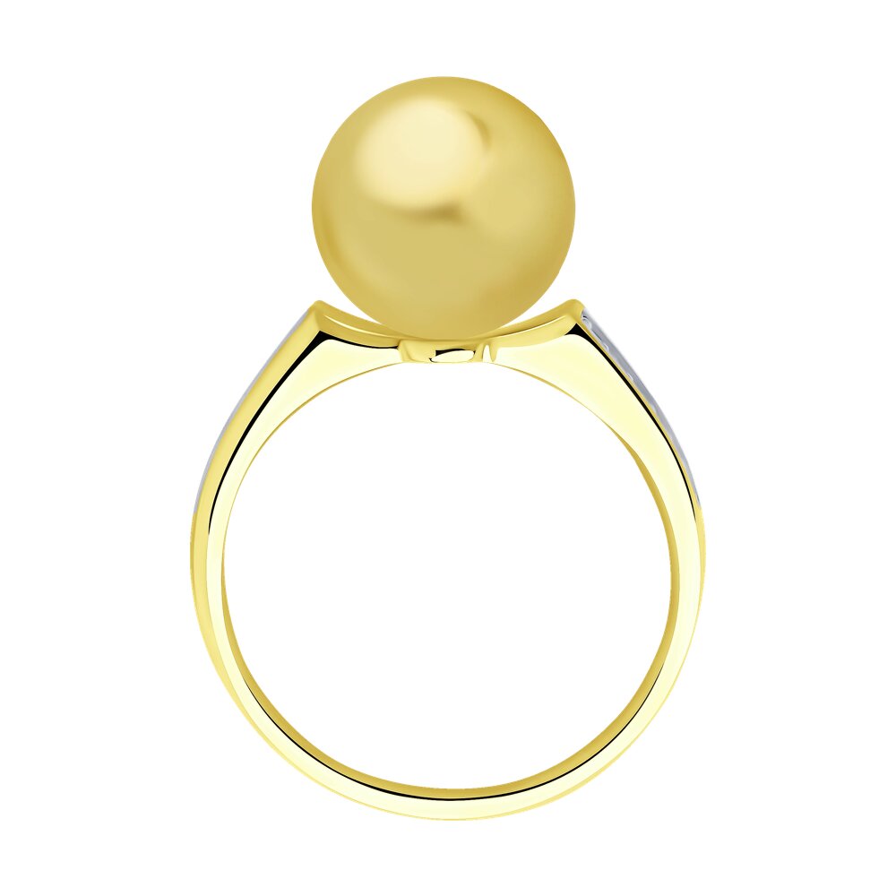

Кольцо SOKOLOV Diamonds из желтого золота с бриллиантами и жемчугом Южных морей