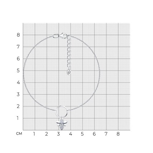 Браслет из серебра с фианитами - фото 5
