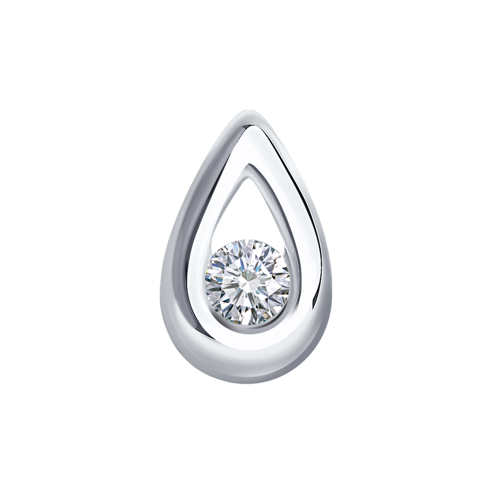 фото Подвеска «капелька» с бриллиантом sokolov diamonds