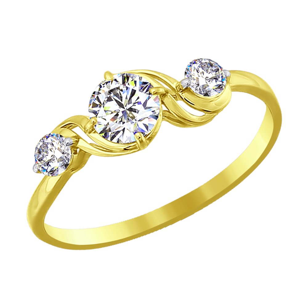 

Кольцо SOKOLOV из желтого золота со Swarovski Zirconia