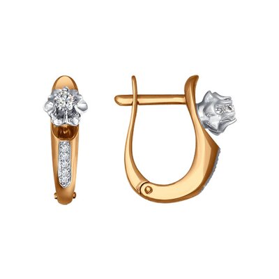 

Серьги SOKOLOV Diamonds из комбинированного золота с бриллиантами