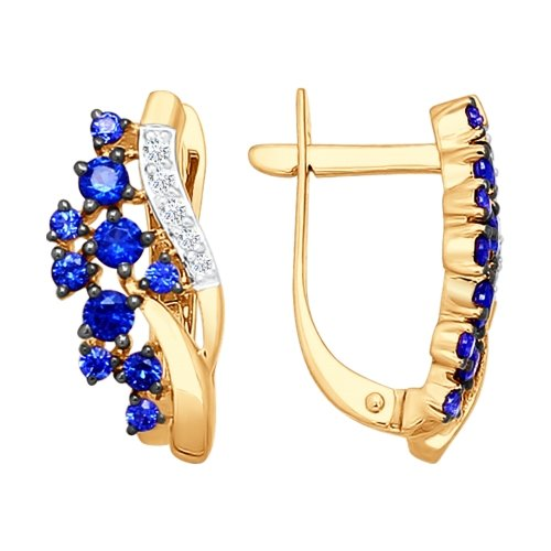 

Серьги SOKOLOV Diamonds из золота с бриллиантами и корундами сапфировыми (синт.)