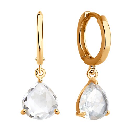 Серьги из золота с горным хрусталем SOKOLOV - купить в официальном ...