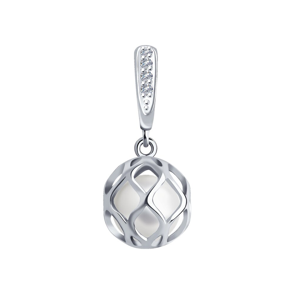 

Подвеска SOKOLOV Diamonds из белого золота с бриллиантами и жемчугом