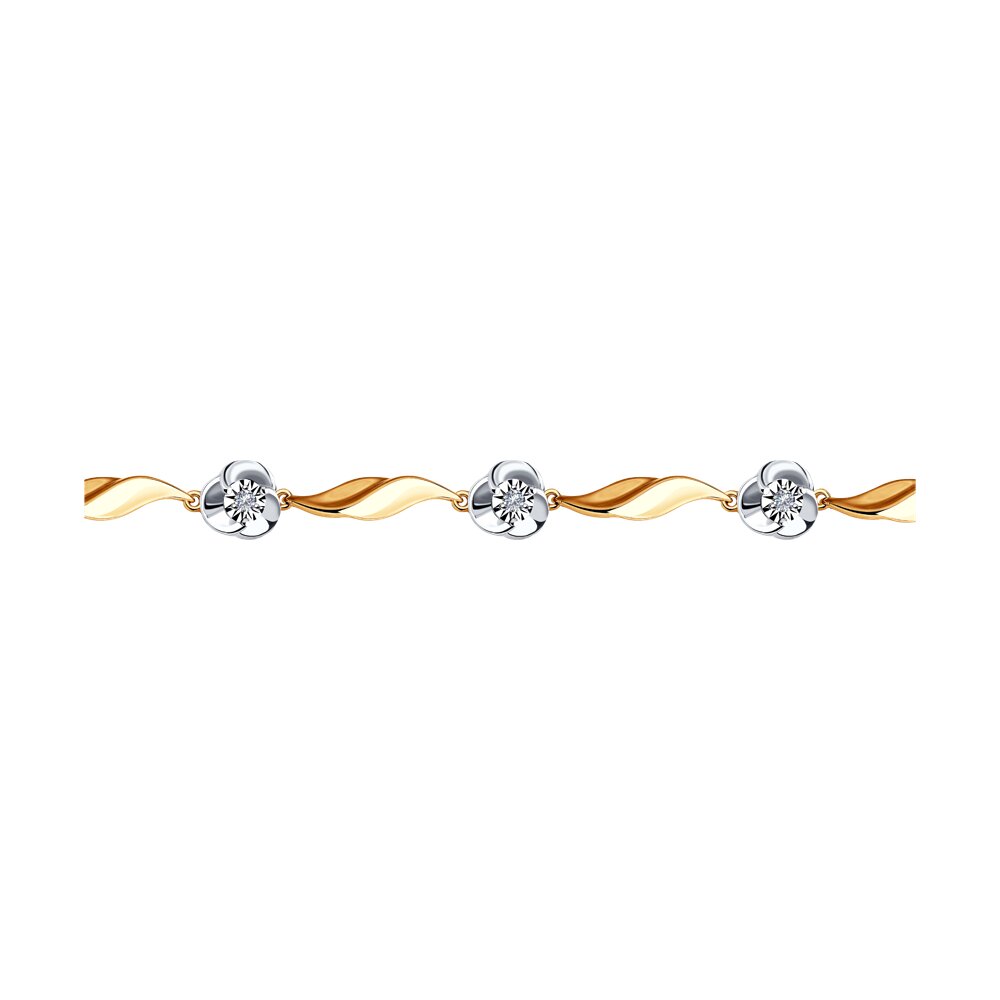 

Браслет SOKOLOV Diamonds из комбинированного золота