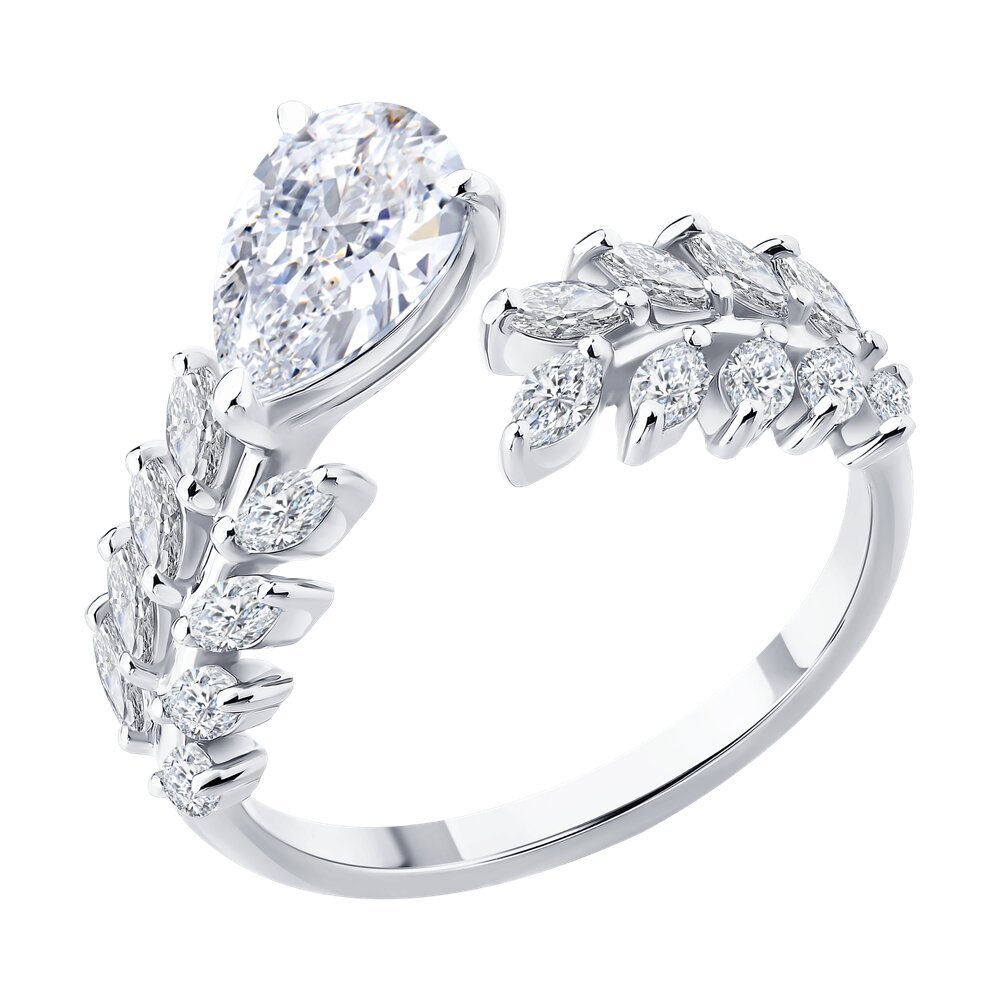 Кольцо SOKOLOV из белого золота с бриллиантами выращенными 599990₽