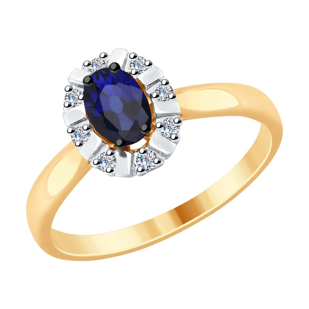 

Кольцо SOKOLOV из золота с бриллиантами и сапфиром