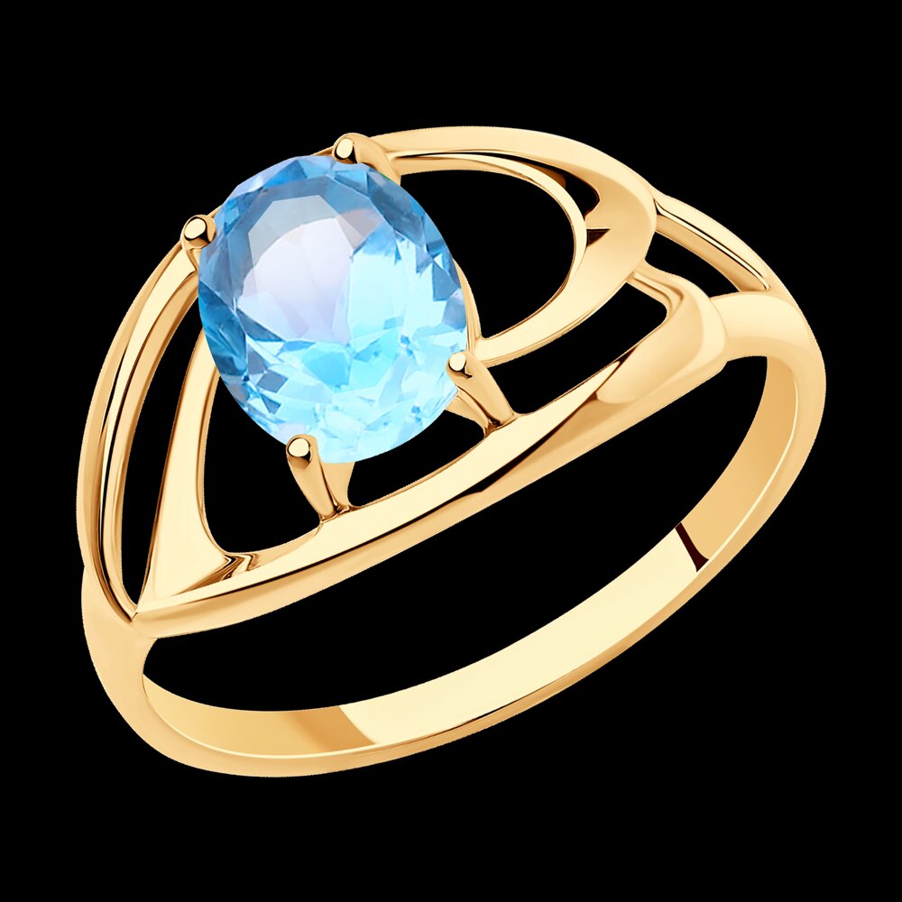 Кольцо SOKOLOV из золота с топазом, фото 3