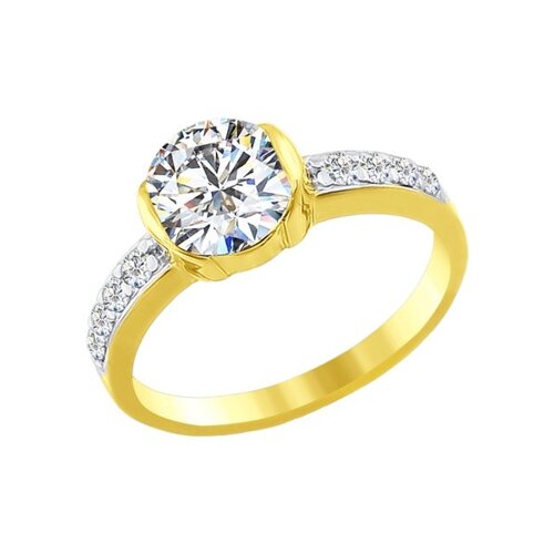 

Помолвочное кольцо SOKOLOV из жёлтого золота с swarovski zirconia