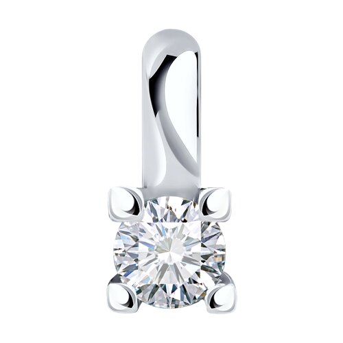 Подвеска из серебра с фианитом - фото 1