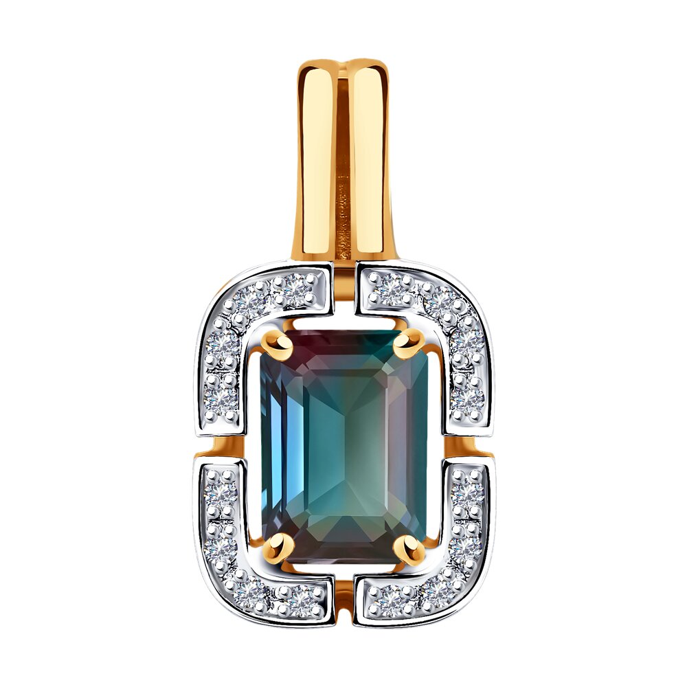 

Подвеска SOKOLOV Diamonds из золота с бриллиантами и александритом
