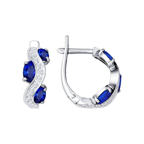 

Серьги SOKOLOV из белого золота с бриллиантами и сапфирами