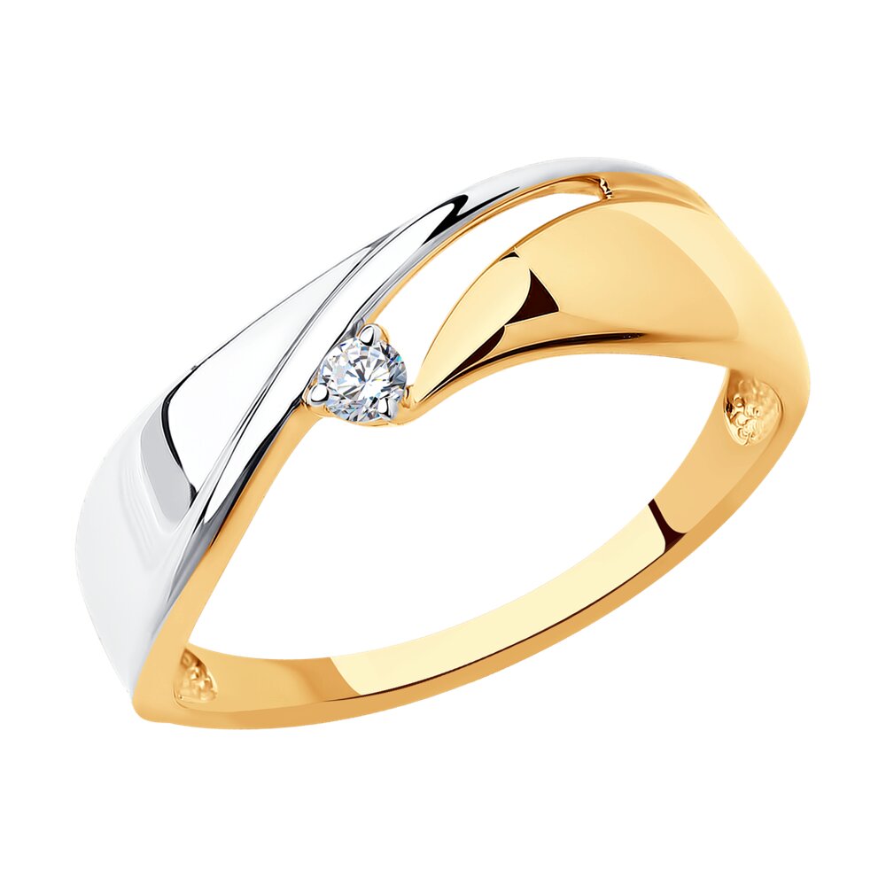 SOKOLOV кольцо из золота с фианитом 018143
