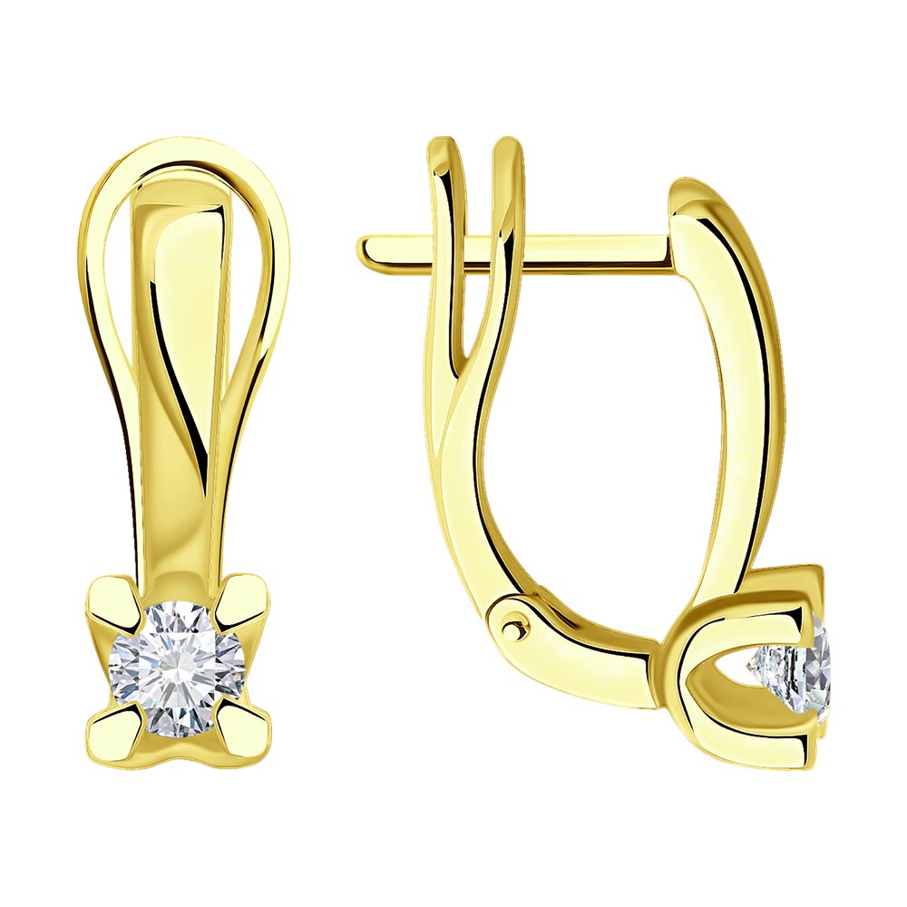 

Серьги SOKOLOV Diamonds из желтого золота с бриллиантами