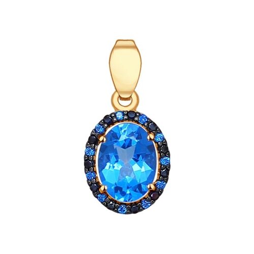 

Золотая подвеска со Swarovski SOKOLOV