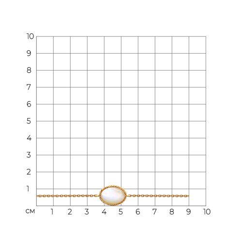 Браслет из золочёного серебра с перламутром - фото 3