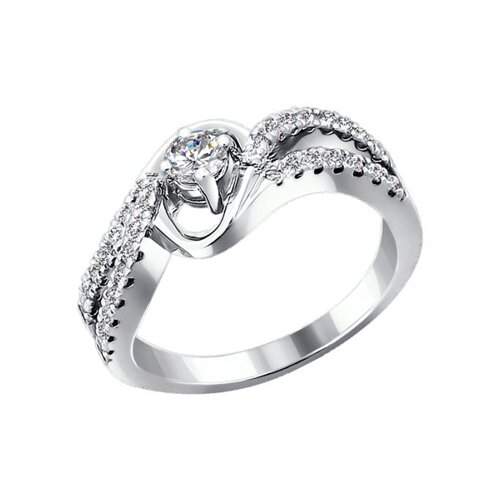 Кольцо SOKOLOV из белого золота с бриллиантами