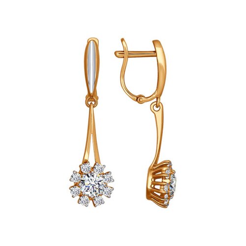 

Длинные серьги SOKOLOV из золота со Swarovski Zirconia
