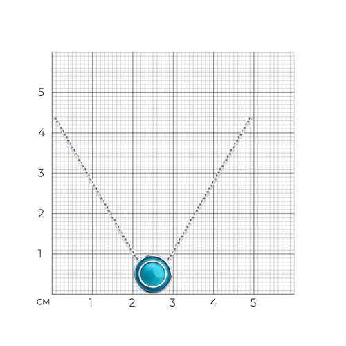 Колье из серебра с бирюзой - фото 4