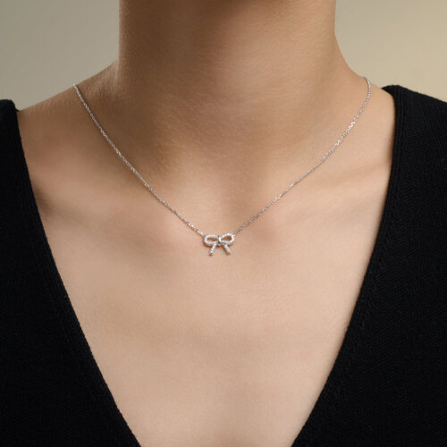 Колье из серебра с фианитами - фото 3