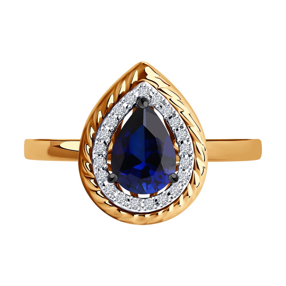 

Кольцо SOKOLOV Diamonds из золота с бриллиантами и сапфиром