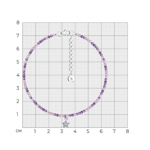 Браслет из серебра с фианитами - фото 5