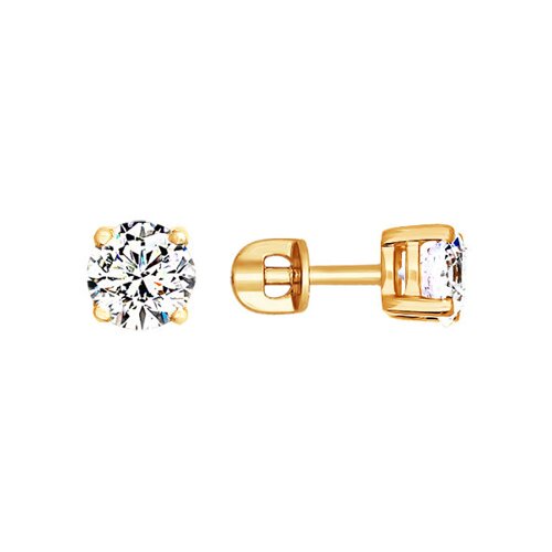 

Серьги-пусеты SOKOLOV из золота со Swarovski Zirconia