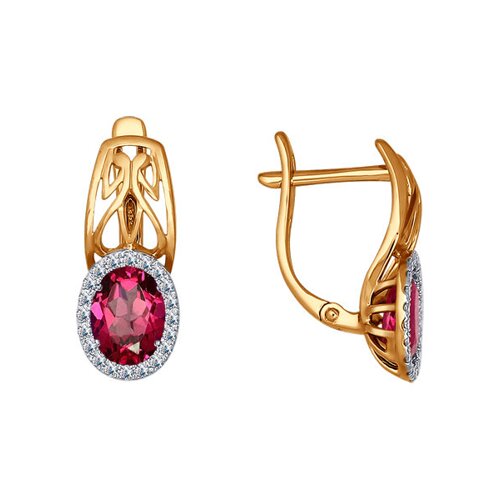 

Серьги SOKOLOV из золота с бриллиантами и рубинами