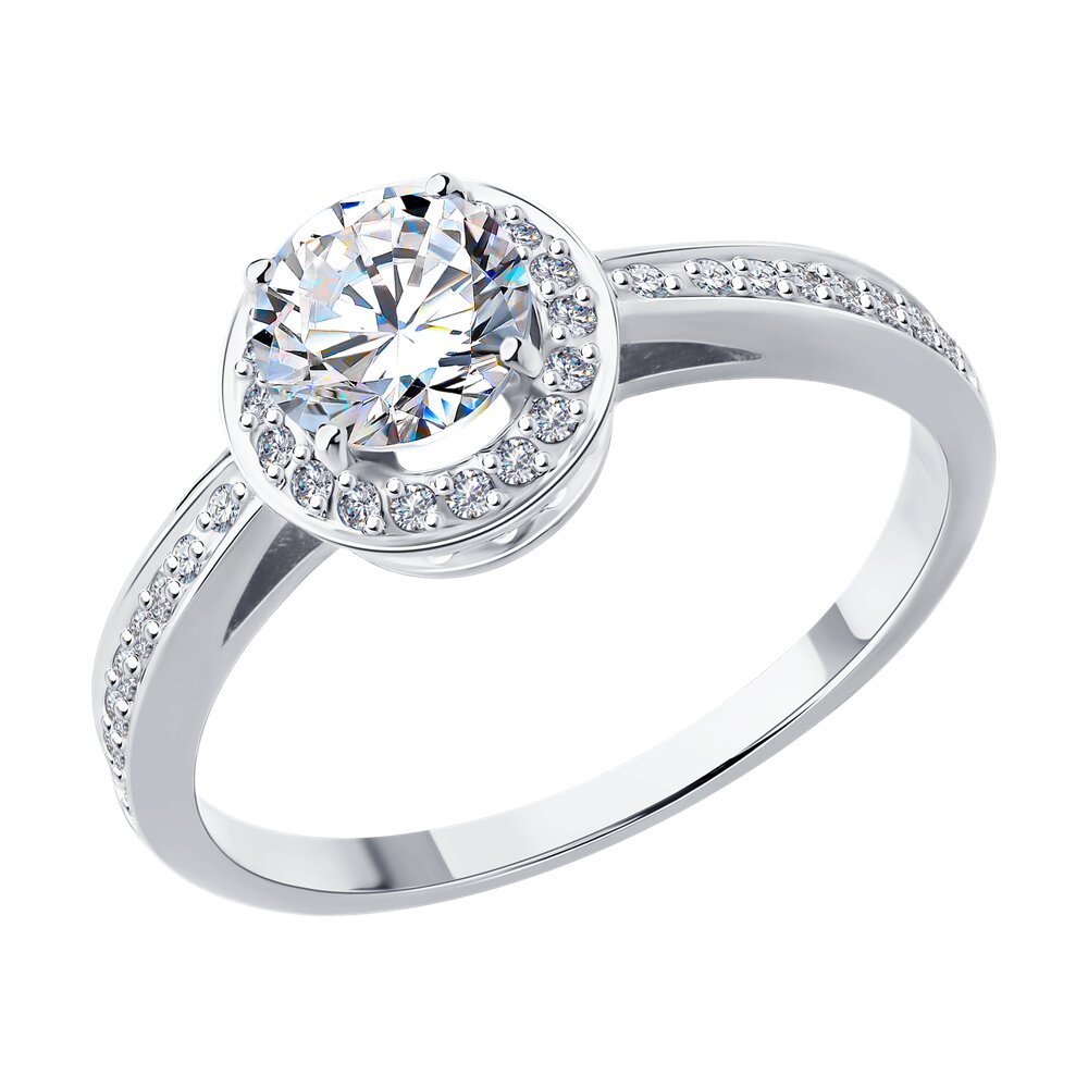 Кольцо SOKOLOV из белого золота с бриллиантами выращенными 324990₽