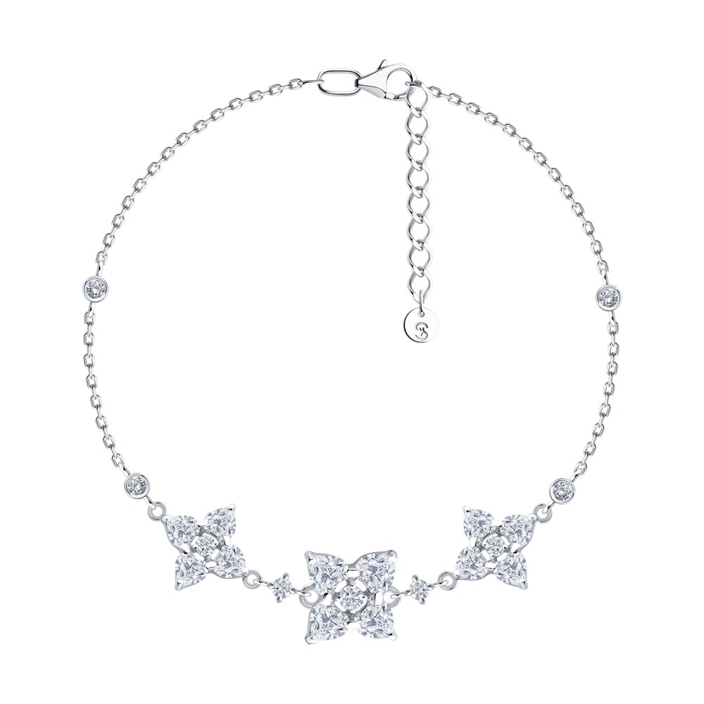 Браслет SOKOLOV из серебра с фианитами