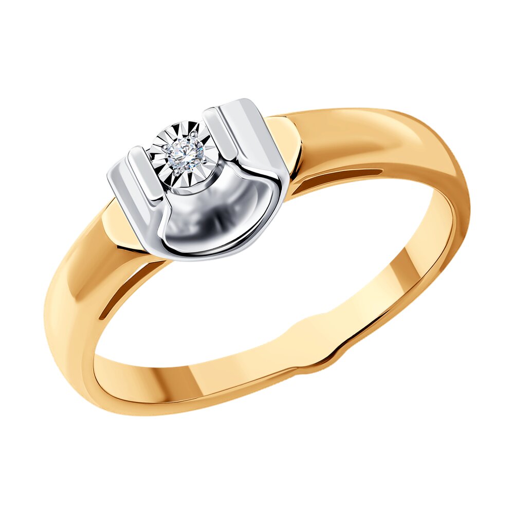 

Кольцо SOKOLOV Diamonds из комбинированного золота с бриллиантом