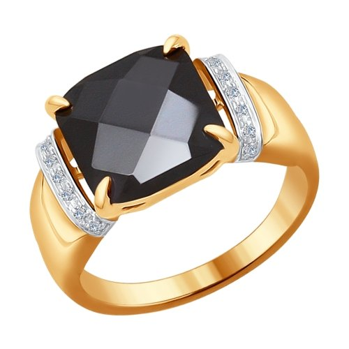 

Кольцо SOKOLOV Diamonds из золота с бриллиантами и чёрной керамической вставкой