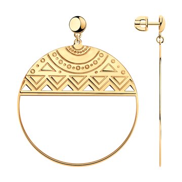 Серьги SOKOLOV из золочёного серебра 3200₽