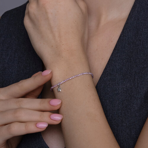 Браслет из серебра с фианитами - фото 4