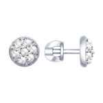 Серьги из серебра с жемчугом Swarovski