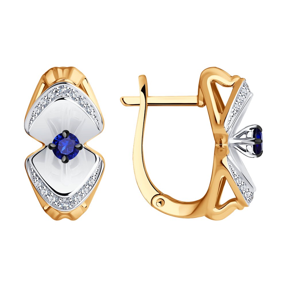 

Серьги SOKOLOV Diamonds из комбинированного золота с бриллиантами и сапфирами