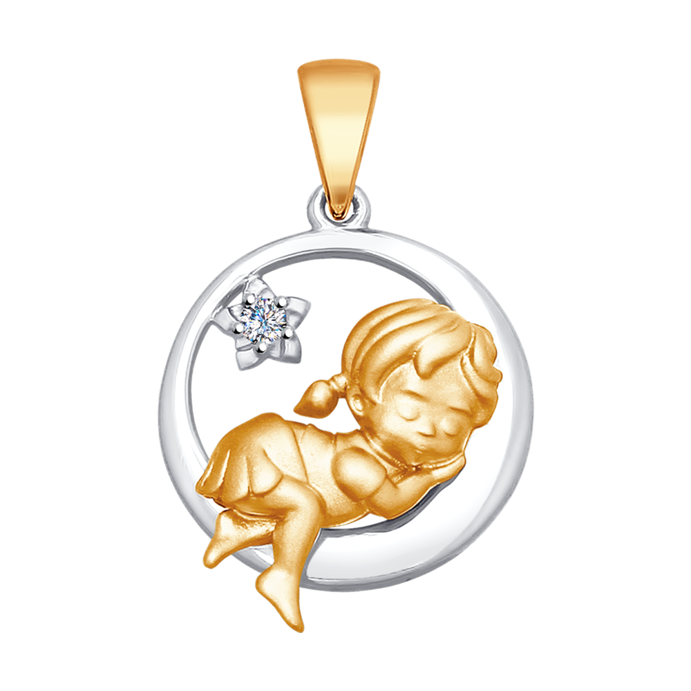 фото Подвеска«ангел» sokolov diamonds из золота с бриллиантом